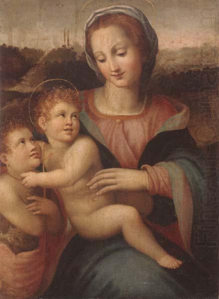 The madonna and child with the infant saint john the baptist, Francesco Brina